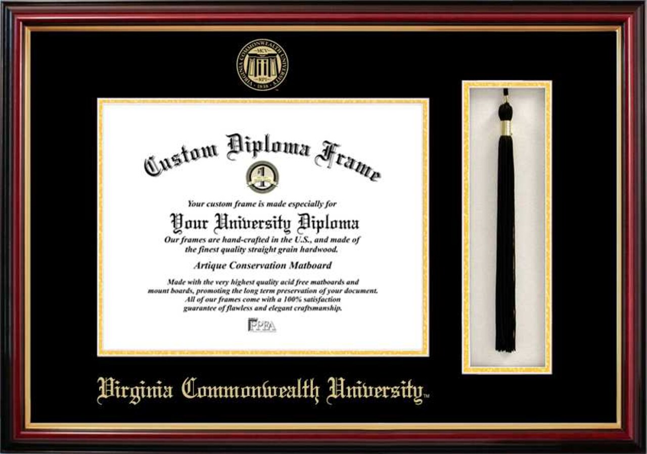 Virginia Commonwealth University 14w x 11h Tassel Box and Diploma Frame